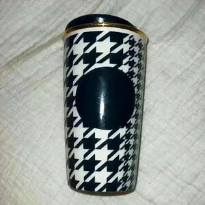 Vintage Starbucks Ceramic Houndstooth Cup